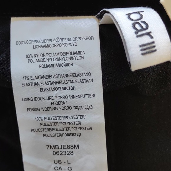 Bar III Feathered Daze Crossover High Neck Halter Bikini Swim Top Multi Large - Picture 6 of 8